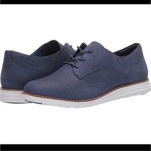 Cole Haan Original Grand Plain Oxford Vintage Indigo Embossed shoes